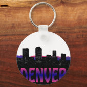 Denver Colorado Skyline Sleutelhanger (Voorkant)