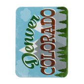 Denver Colorado Snowy Mountains Magneet (Verticaal)