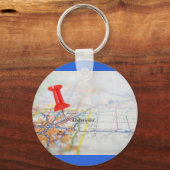 Denver Colorado Speldkaart Sleutelhanger (Achterkant)