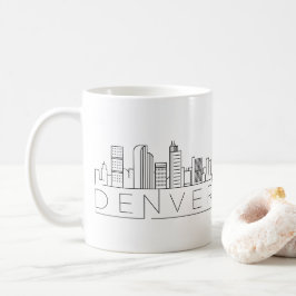 Denver, Colorado | Stad gestileerde Skyline Koffiemok