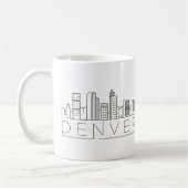 Denver, Colorado | Stad gestileerde Skyline Koffiemok (Links)