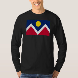 Denver Colorado Stadsvlag Geschiedenis Erfgoed Rei T-shirt