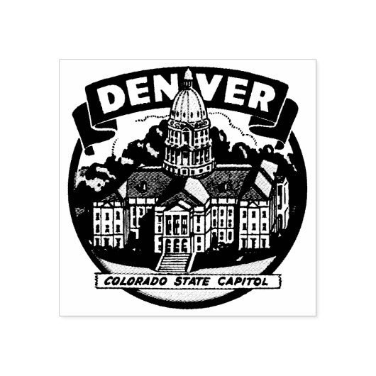 Denver Colorado State Capital Rubberstempel (Afrduk)