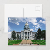 Denver Colorado State Capitol Building Travel Briefkaart (Voorkant / Achterkant)