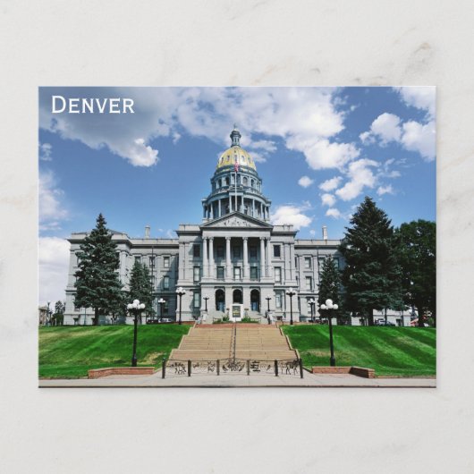 Denver Colorado State Capitol Building Travel Briefkaart (Voorkant)