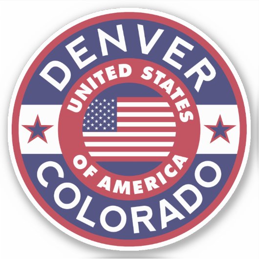 DENVER, Colorado Sticker (Voorkant)