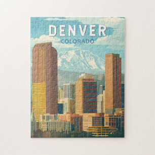 Denver Colorado Travel Art Vintage Legpuzzel