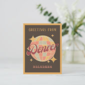 Denver Colorado USA Retro  Greets Briefkaart (Staand voorkant)