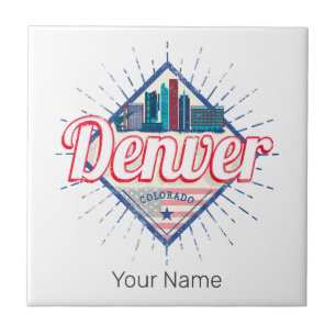 Denver Colorado Verenigde Staten Skyline  Verenigd Tegeltje