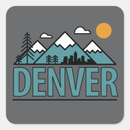 Denver Colorado Vierkante Sticker