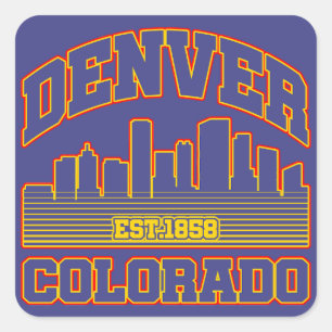 Denver, Colorado Vierkante Sticker