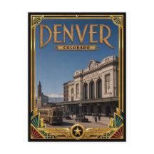 Denver Colorado Vintage Art Deco Gouden Tijdperk