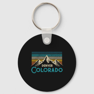 Denver Colorado Vintage Bergen Wandelen Souvenir Sleutelhanger