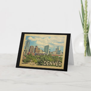 Denver Colorado Vintage Travel Kaart