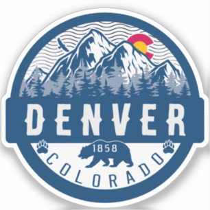 Denver Colorado Vlag Camping Wandelen Souvenirs 80 Sticker