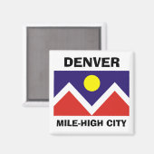 Denver, Colorado Vlag Magneet (Voorkant / Achterkant)