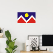 Denver, Colorado Vlag Poster (Thuiskantoor)