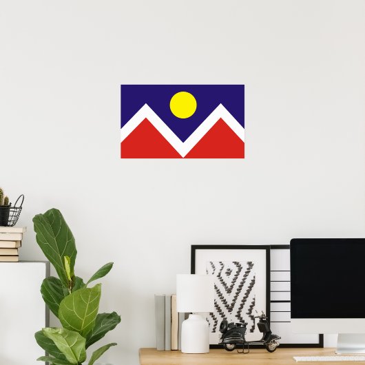 Denver, Colorado Vlag Poster (Thuiskantoor)