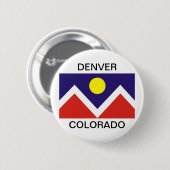 Denver, Colorado Vlag Ronde Button 5,7 Cm (Voorkant /achterkant)