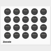 Denver Colorado White Font Ronde Sticker (Vel)