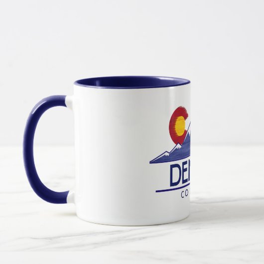 Denver Colorado wood mountains mug Mok (Links)