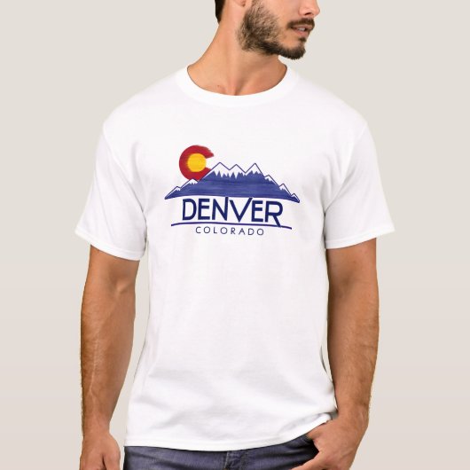 Denver Colorado wood mountains shirt (Voorkant)