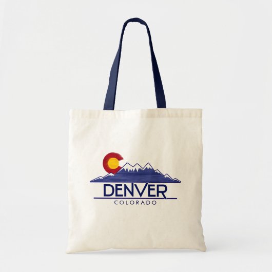 Denver Colorado wood mountains tote bag (Voorkant)