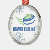 Denver Curling Snowflake Metalen Ornament (Links)