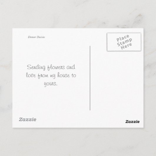 Denver daisies briefkaart (Achterkant)