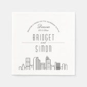 Denver Deco Skyline | Weddenschap Napkins Servet (Voorkant)