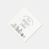 Denver Deco Skyline | Weddenschap Napkins Servet (Hoek)