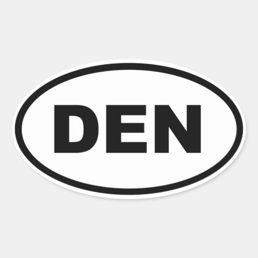 Denver DEN Ovale Sticker (Voorkant)