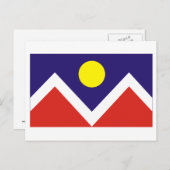 Denver Flag Briefkaart (Voorkant / Achterkant)