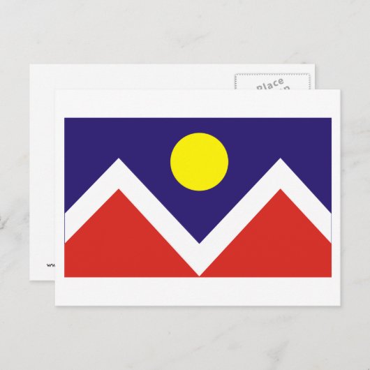 Denver Flag Briefkaart (Voorkant / Achterkant)
