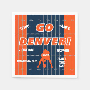 Denver Football Familiepapier Servet
