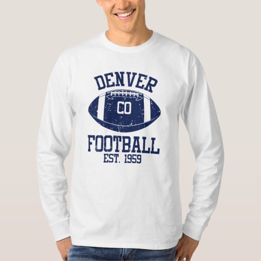 Denver Football Fan Gift Cadeau Idee T-shirt (Voorkant)