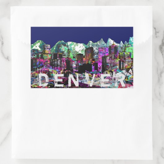 Denver-graffiti Rechthoekige Sticker (Tas)