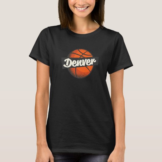 Denver Hometown Basketball Player Sports T-shirt (Voorkant)