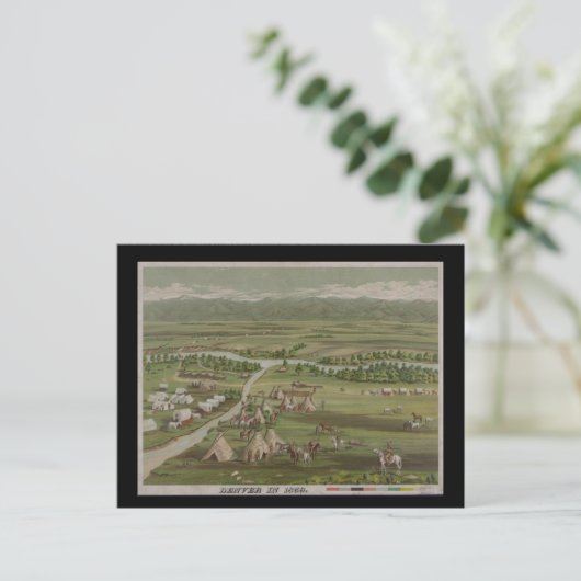 Denver in 1859 briefkaart (Staand voorkant)