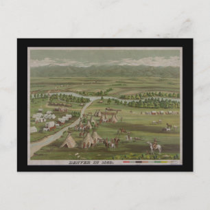 Denver in 1859 briefkaart