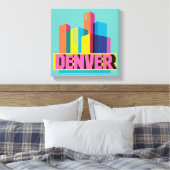 Denver in Design Canvas Afdruk (Insitu (Slaapkamer))