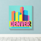 Denver in Design Canvas Afdruk (Insitu (Houten vloer))