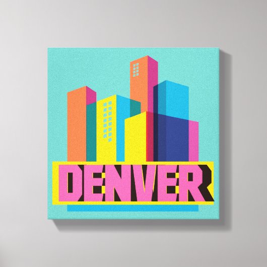 Denver in Design Canvas Afdruk (Voorkant)