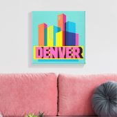 Denver in Design Canvas Afdruk (Insitu (Woonkamer))