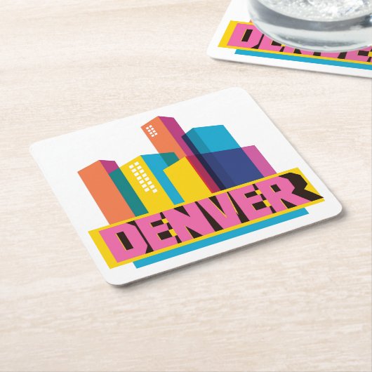 Denver in Design Kartonnen Onderzetters (Schuin)