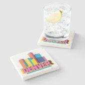 Denver in Design Stenen Onderzetter (Zijkant)