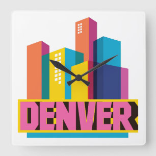 Denver in Design Vierkante Klok
