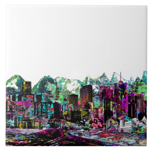 Denver in graffiti tegeltje (Voorkant)