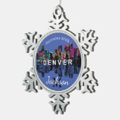 Denver in graffiti tin sneeuwvlok ornament (Rechts)