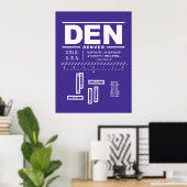 Denver International Airport DEN Poster (Thuiskantoor)